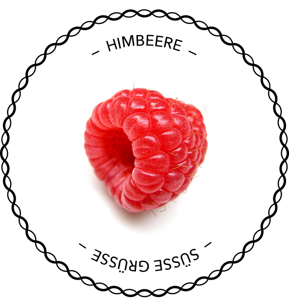 Ertiketten-Vorlage Himbeere