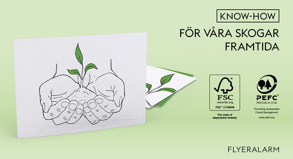 Tryckta produkter tillverkade av FSC- eller PEFC-certifierade material