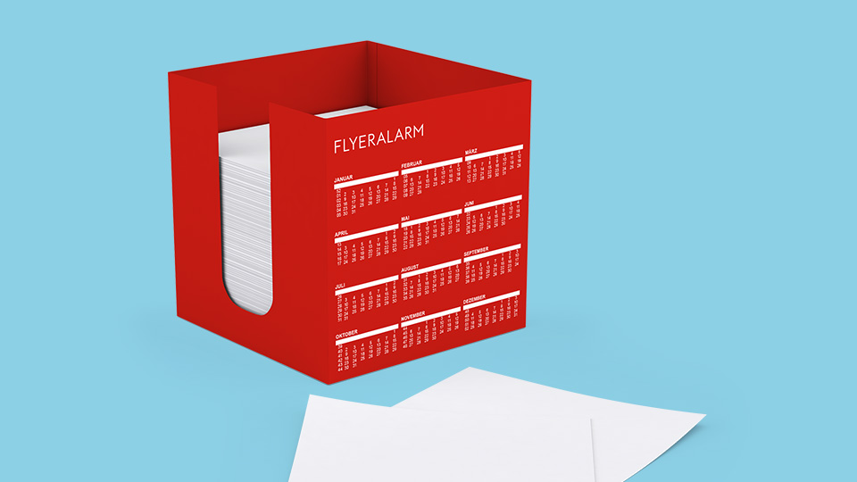 Flyeralarm Kalendervorlagen Zettelboxen