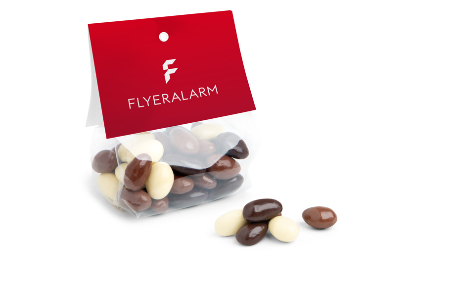 Schoko-Mandeln bedrucken