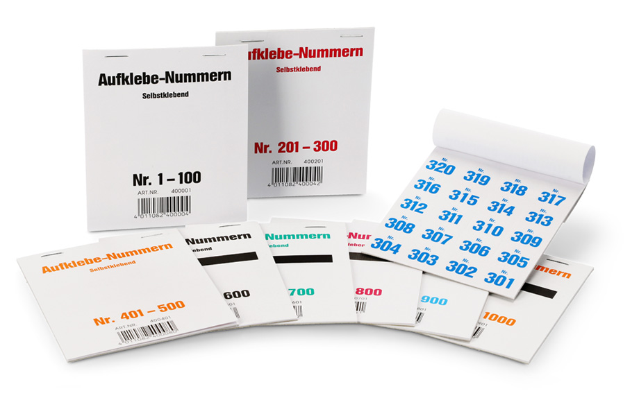 Aufklebenummern