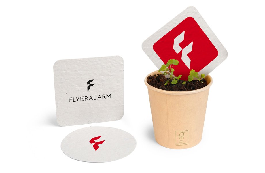 Kompostierbare Werbemittel - Untersetzer aus Samenpapier