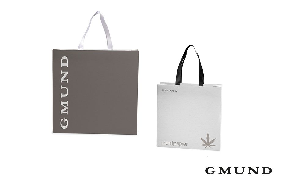 Tragetaschen aus Gmund Hanfpapier
