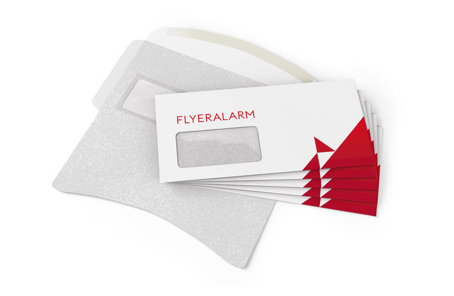 Kuvertierhüllen partieller Druck