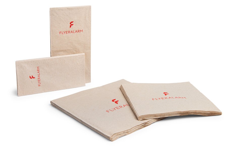 Flexodruck auf Recycling-Servietten